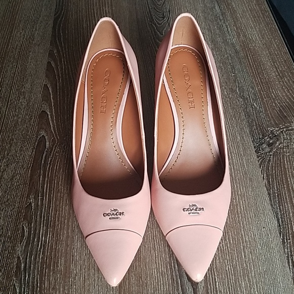 Coach Blush Pink Heels Size 9.5 - Picture 1 of 7